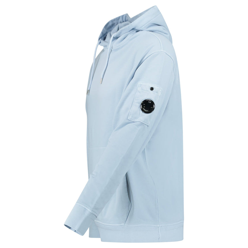 CP Company Lens Diagonal Raised Hooded Fleece Cerulean - Boinclo - Outlet Sale Under Retail