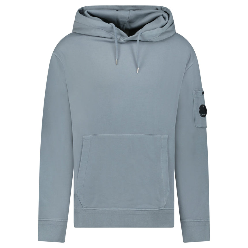 CP Company Lens Diagonal Raised Hooded Fleece Stormy Weather - Boinclo - Outlet Sale Under Retail