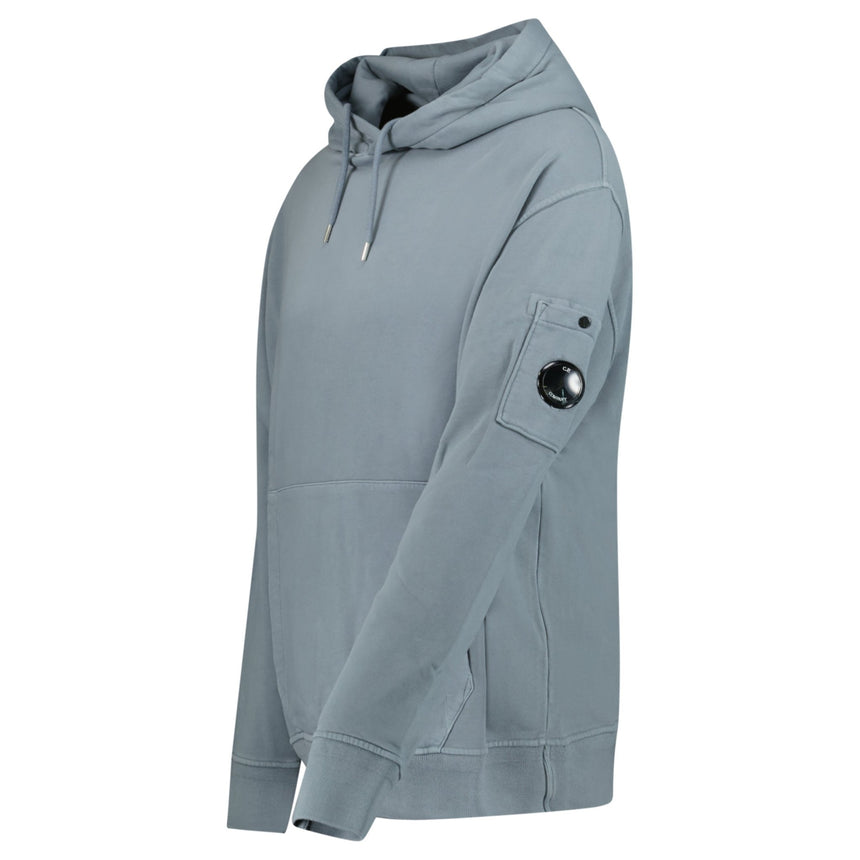 CP Company Lens Diagonal Raised Hooded Fleece Stormy Weather - Boinclo - Outlet Sale Under Retail
