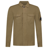 CP Company Lens 'Gabardine' Overshirt Dark Beige - Boinclo - Outlet Sale Under Retail