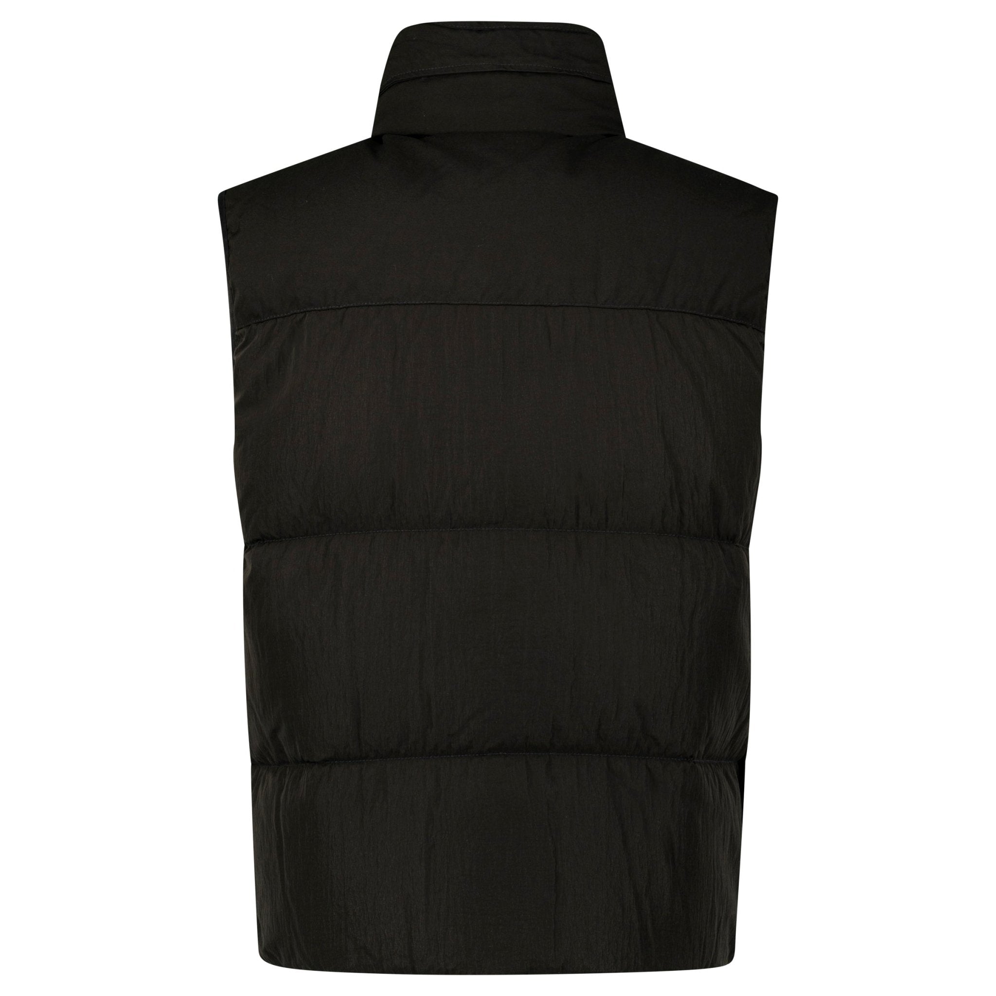 CP Company Lens Garment Dyed ECO-Chrome R Gilet in Black - Outlet