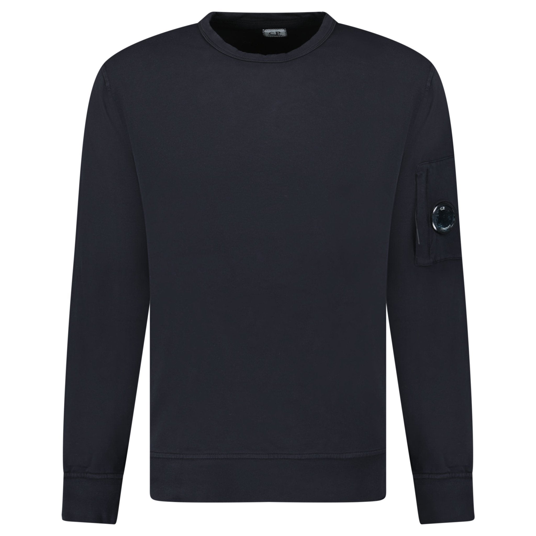 Color variation of CP Company Lens Light Fleece Crewneck Sweatshirt Black