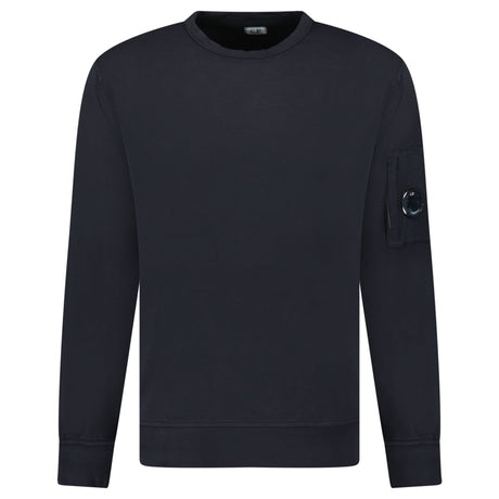CP Company Lens Light Fleece Crewneck Sweatshirt Black - Boinclo - Outlet Sale Under Retail