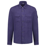 CP Company Lens Pocket Overshirt Linen Navy - Boinclo - Outlet Sale Under Retail