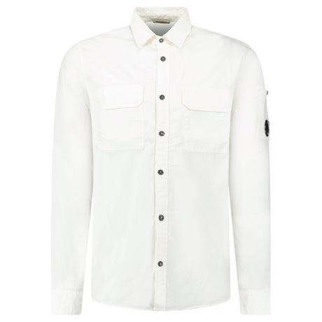 CP Company Lens Safari Shirt Gauze White - Boinclo - Outlet Sale Under Retail