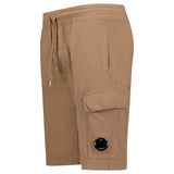 CP Company Lens Shorts Front Logo Brown - Boinclo - Outlet Sale Under Retail