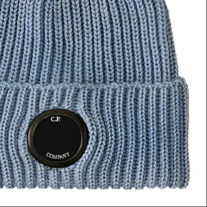 CP Company Lens Wool Beanie in Blue - Boinclo - Outlet Sale Under Retail