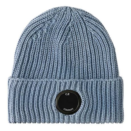 CP Company Lens Wool Beanie in Blue - Boinclo - Outlet Sale Under Retail
