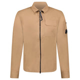 CP Company Lens Zip Overshirt Brown - Boinclo - Outlet Sale Under Retail