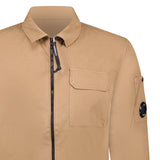 CP Company Lens Zip Overshirt Brown - Boinclo - Outlet Sale Under Retail