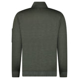 C.P. Company Merino Half - Zip Knitwear in Dark Shadow - Boinclo - Outlet Sale Under Retail