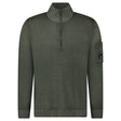 C.P. Company Merino Half - Zip Knitwear in Dark Shadow - Boinclo - Outlet Sale Under Retail