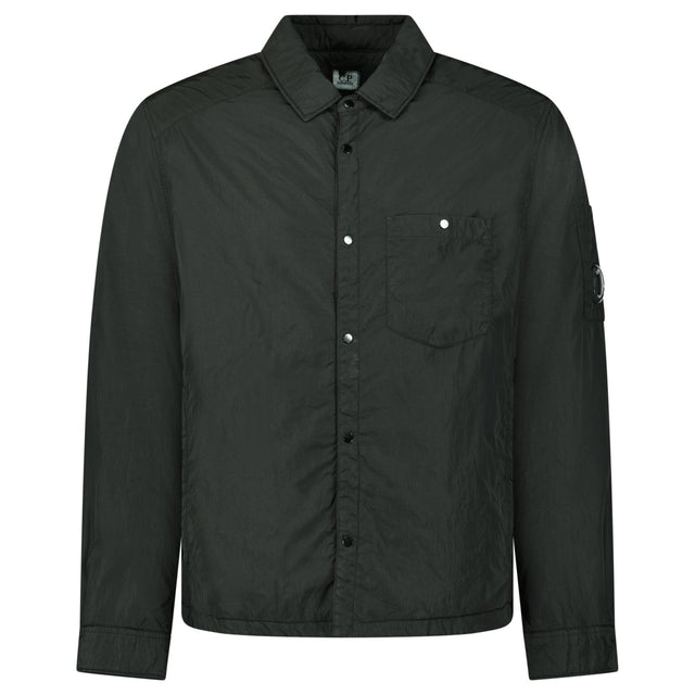 CP Company Nylon Button Up Lens Overshirt in Black - Boinclo - Outlet Sale Under Retail