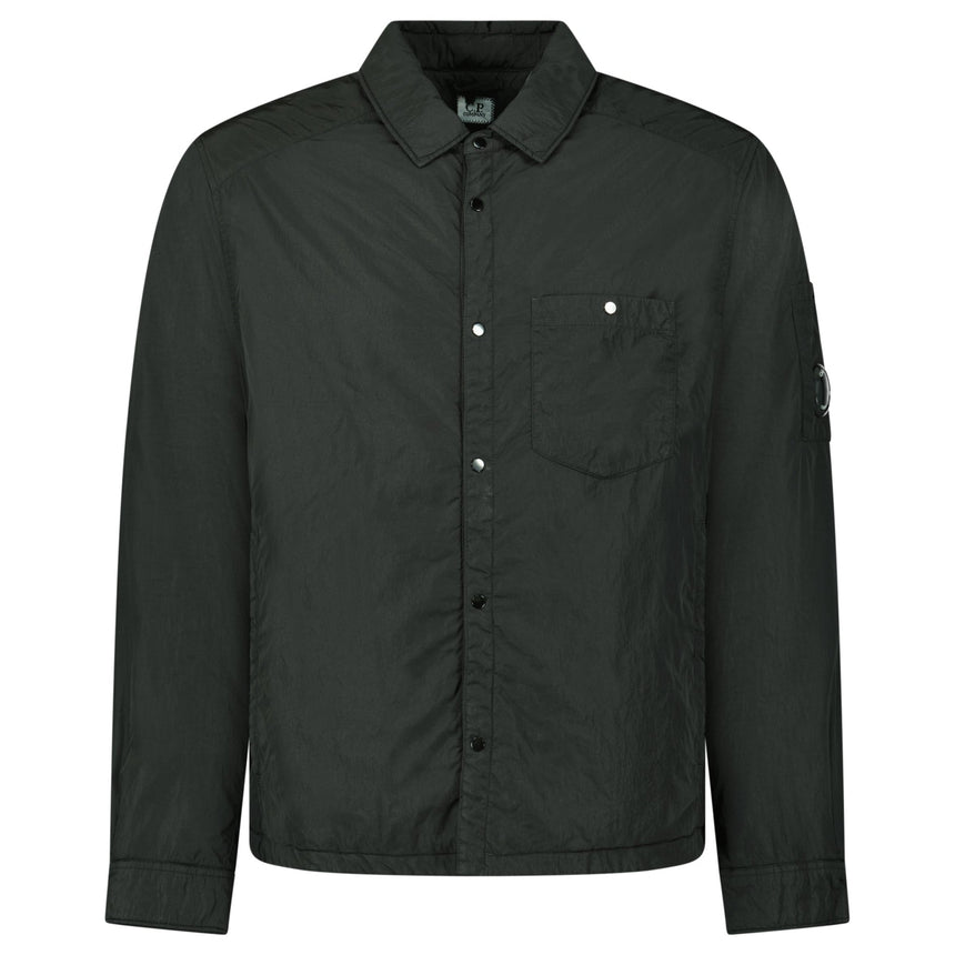 CP Company Nylon Button Up Lens Overshirt in Black - Boinclo - Outlet Sale Under Retail