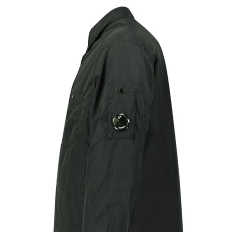 CP Company Nylon Button Up Lens Overshirt in Black - Boinclo - Outlet Sale Under Retail