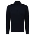 C.P. Company Re - Wool Half Lens Zip Sweater Navy - Boinclo - Outlet Sale Under Retail