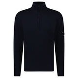 C.P. Company Re - Wool Half Lens Zip Sweater Navy - Boinclo - Outlet Sale Under Retail