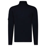 C.P. Company Re - Wool Half Lens Zip Sweater Navy - Boinclo - Outlet Sale Under Retail