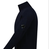 C.P. Company Re - Wool Half Lens Zip Sweater Navy - Boinclo - Outlet Sale Under Retail
