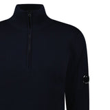 C.P. Company Re - Wool Half Lens Zip Sweater Navy - Boinclo - Outlet Sale Under Retail