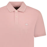 CP Company Stretch Piquet Striped Collar Polo Shirt Misty Rose - Boinclo - Outlet Sale Under Retail