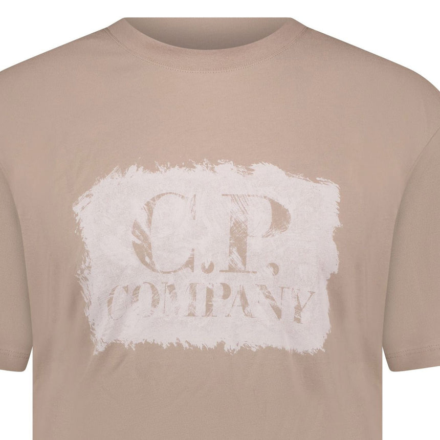 CP Company T-Shirt Front Logo Beige - Boinclo - Outlet Sale Under Retail