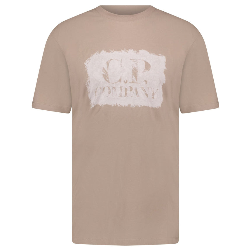 CP Company T-Shirt Front Logo Beige - Boinclo - Outlet Sale Under Retail