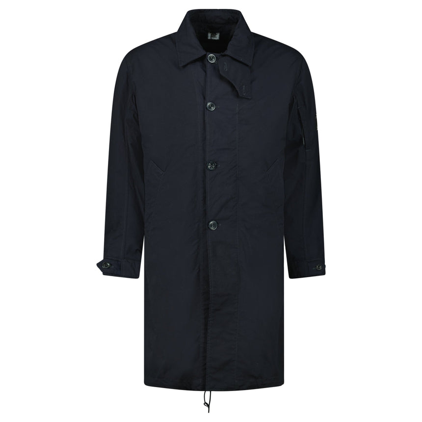 CP Company Twill Fishtail Padded Coat in Navy - Boinclo - Outlet Sale Under Retail