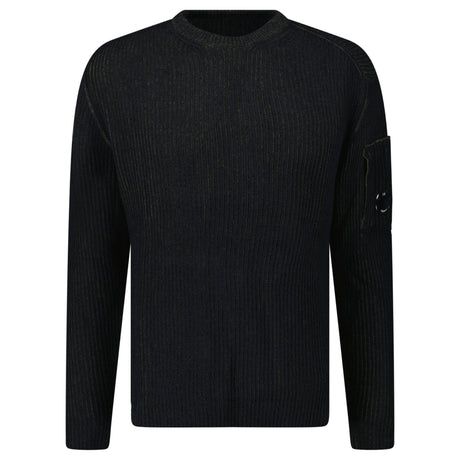 C.P. Company Vanisé Crewneck Sweater Navy/Green - Boinclo - Outlet Sale Under Retail
