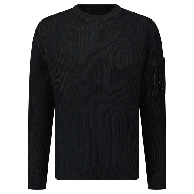 C.P. Company Vanisé Crewneck Sweater Navy/Green - Boinclo - Outlet Sale Under Retail