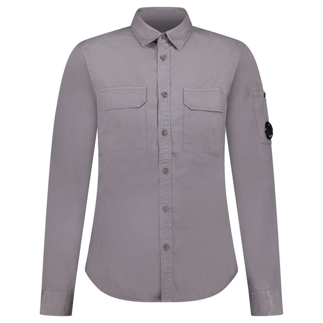 CP Company Zip 'Gabardine' Overshirt Grey - Boinclo - Outlet Sale Under Retail