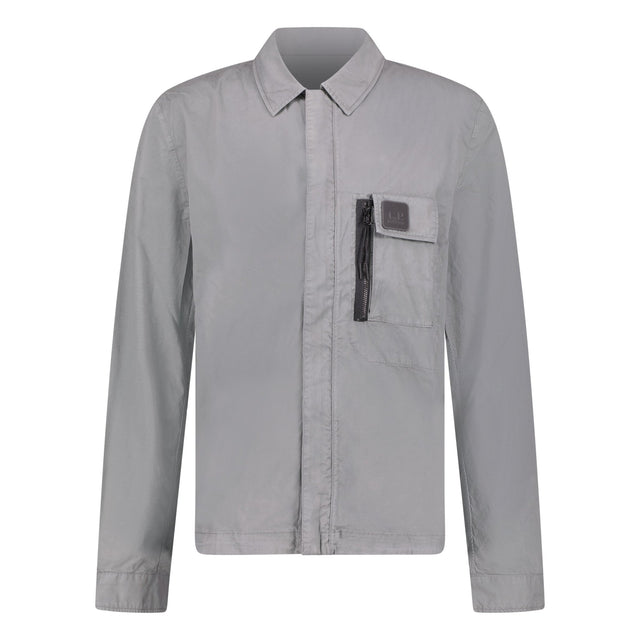 CP Company Zip 'Gabardine' Overshirt Grey - Boinclo - Outlet Sale Under Retail