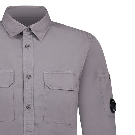 CP Company Zip 'Gabardine' Overshirt Grey - Boinclo - Outlet Sale Under Retail