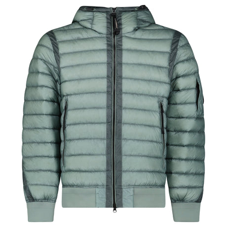 CP Company D.D. Shell Down Hooded Lens Jacket in Silver Blue - Boinclo - Outlet Sale Under Retail