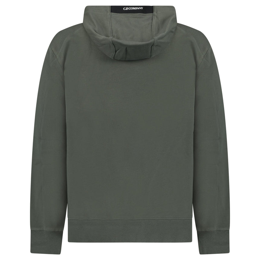 CP Company Diagonal Raised Fleece Hooded Lens Sweatshirt in Gunmetal Grey - Boinclo - Outlet Sale Under Retail