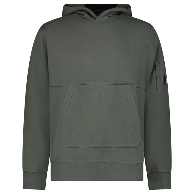 CP Company Diagonal Raised Fleece Hooded Lens Sweatshirt in Gunmetal Grey - Boinclo - Outlet Sale Under Retail