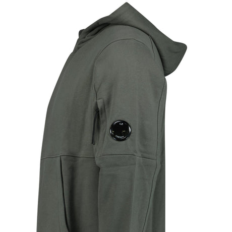 CP Company Diagonal Raised Fleece Hooded Lens Sweatshirt in Gunmetal Grey - Boinclo - Outlet Sale Under Retail