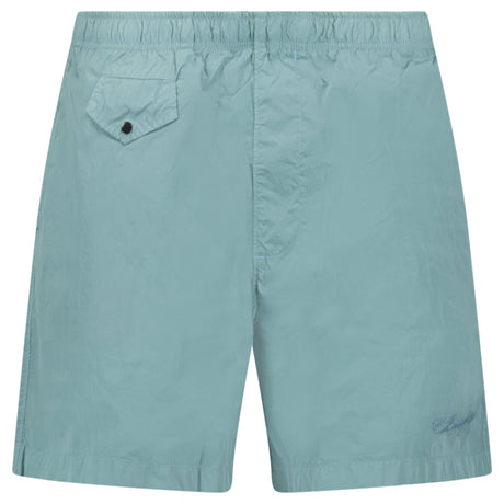 CP Company Eco - Chrome R Logo Embroidery Swim Shorts in Silver Blue - Boinclo - Outlet Sale Under Retail