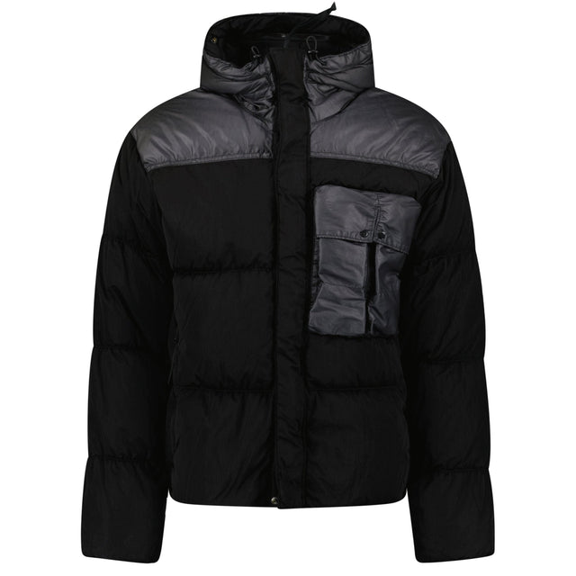 CP Company Eco Chrome R Mixed Goggle Down Jacket Black - Boinclo - Outlet Sale Under Retail