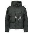CP Company Eco - Chrome R Mixed Hooded Down Jacket in Dark Shadow - Boinclo - Outlet Sale Under Retail