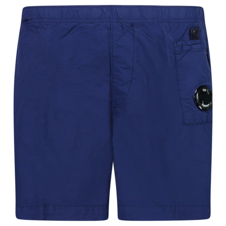 CP Company Flatt Nylon Lens Swim Shorts Blue Print - Boinclo - Outlet Sale Under Retail