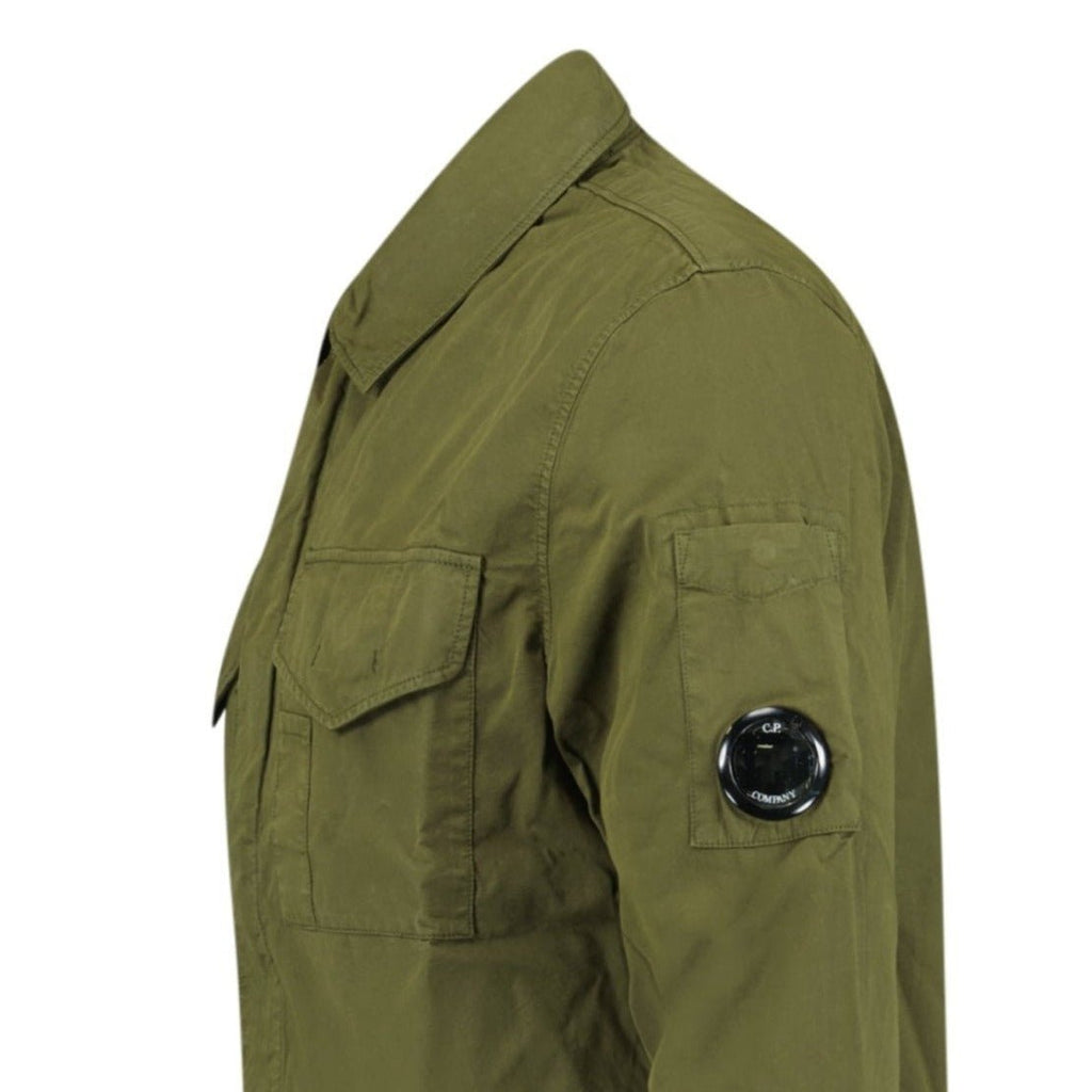 CP Company Gabardine Lens Zip Overshirt Jacket Green - Boinclo ltd - Outlet Sale Under Retail
