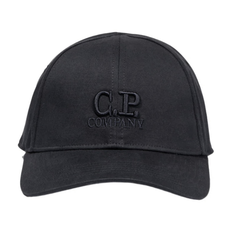 CP Company Gabardine Logo Cap in Black - Boinclo - Outlet Sale Under Retail