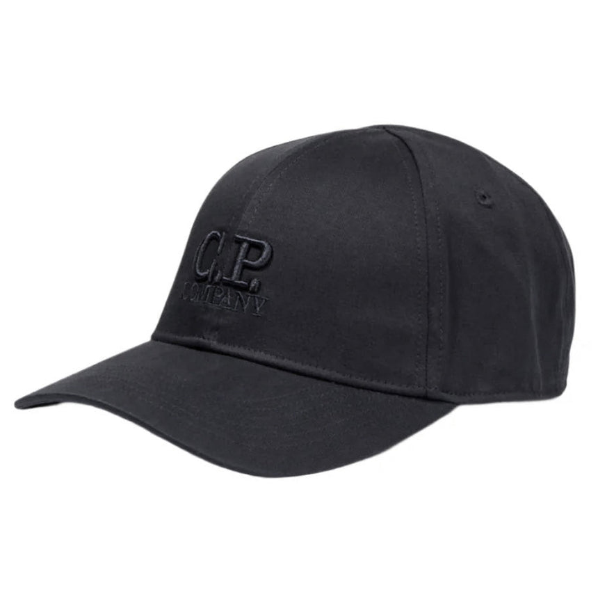 CP Company Gabardine Logo Cap in Black - Boinclo - Outlet Sale Under Retail