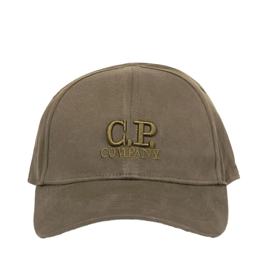 CP Company Gabardine Logo Cap in Ivy Green - Boinclo - Outlet Sale Under Retail