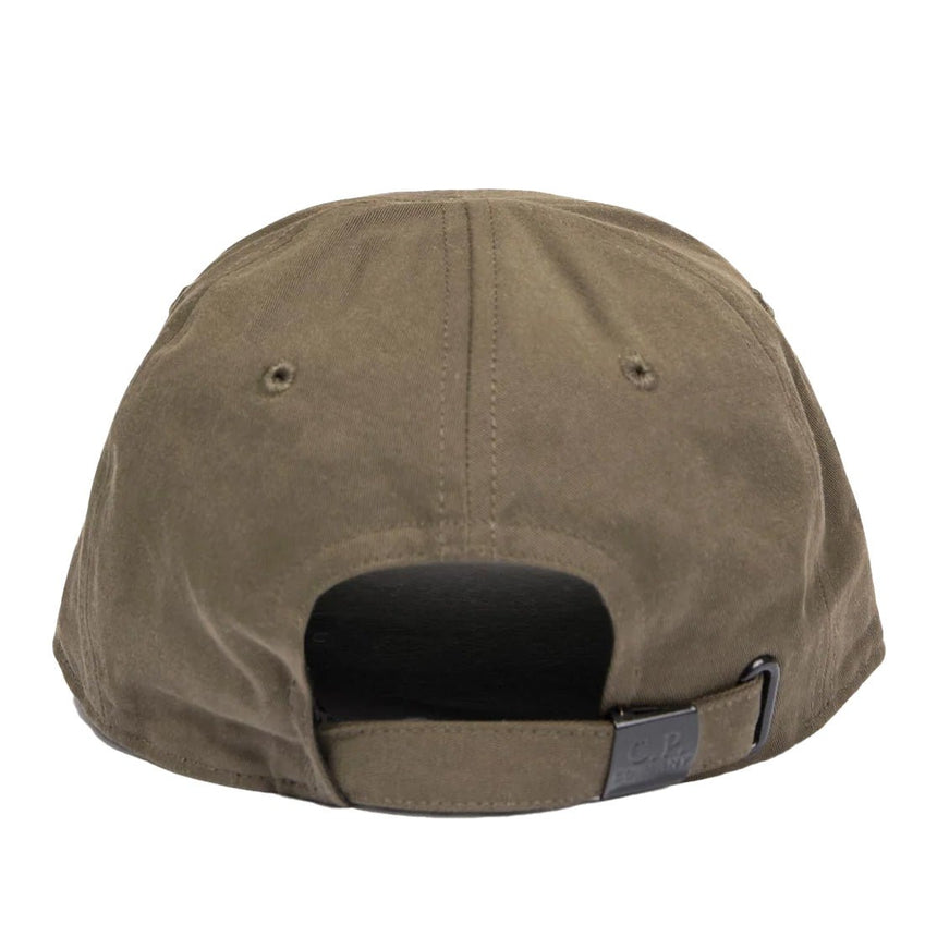 CP Company Gabardine Logo Cap in Ivy Green - Boinclo - Outlet Sale Under Retail