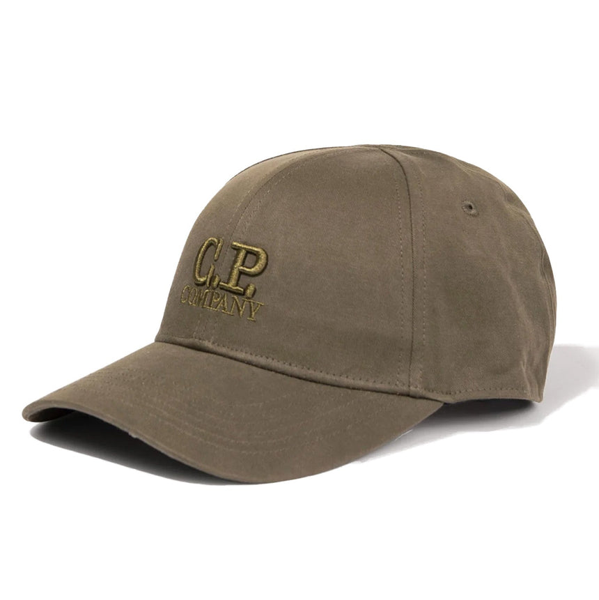 CP Company Gabardine Logo Cap in Ivy Green - Boinclo - Outlet Sale Under Retail