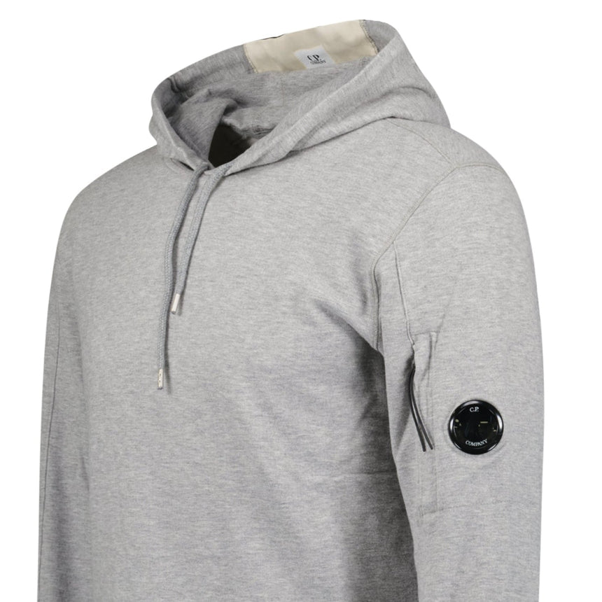 CP Company Hooded Lens Light Fleece Sweatshirt Grey Outlet Sale