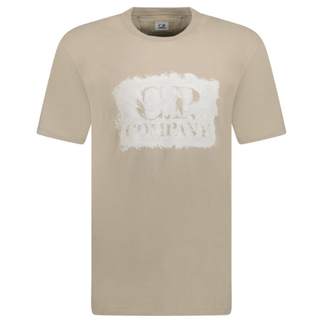 CP Company Jersey Graphic Large Logo T-Shirt Beige - Boinclo - Outlet Sale Under Retail