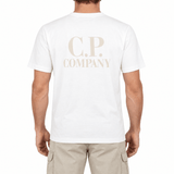 CP Company Jersey Short Sleeve Logo T-Shirt in Gauze White - Boinclo - Outlet Sale Under Retail